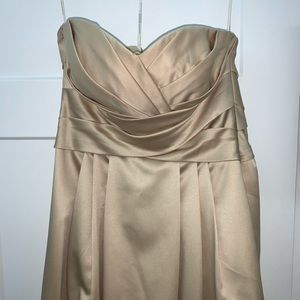 Strapless bridesmaids dress